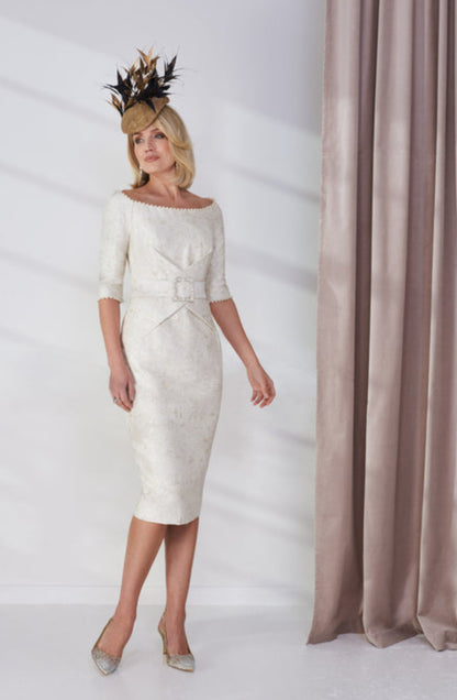 JOHN CHARLES DRESS STYLE 28007 COLOUR VANILLA