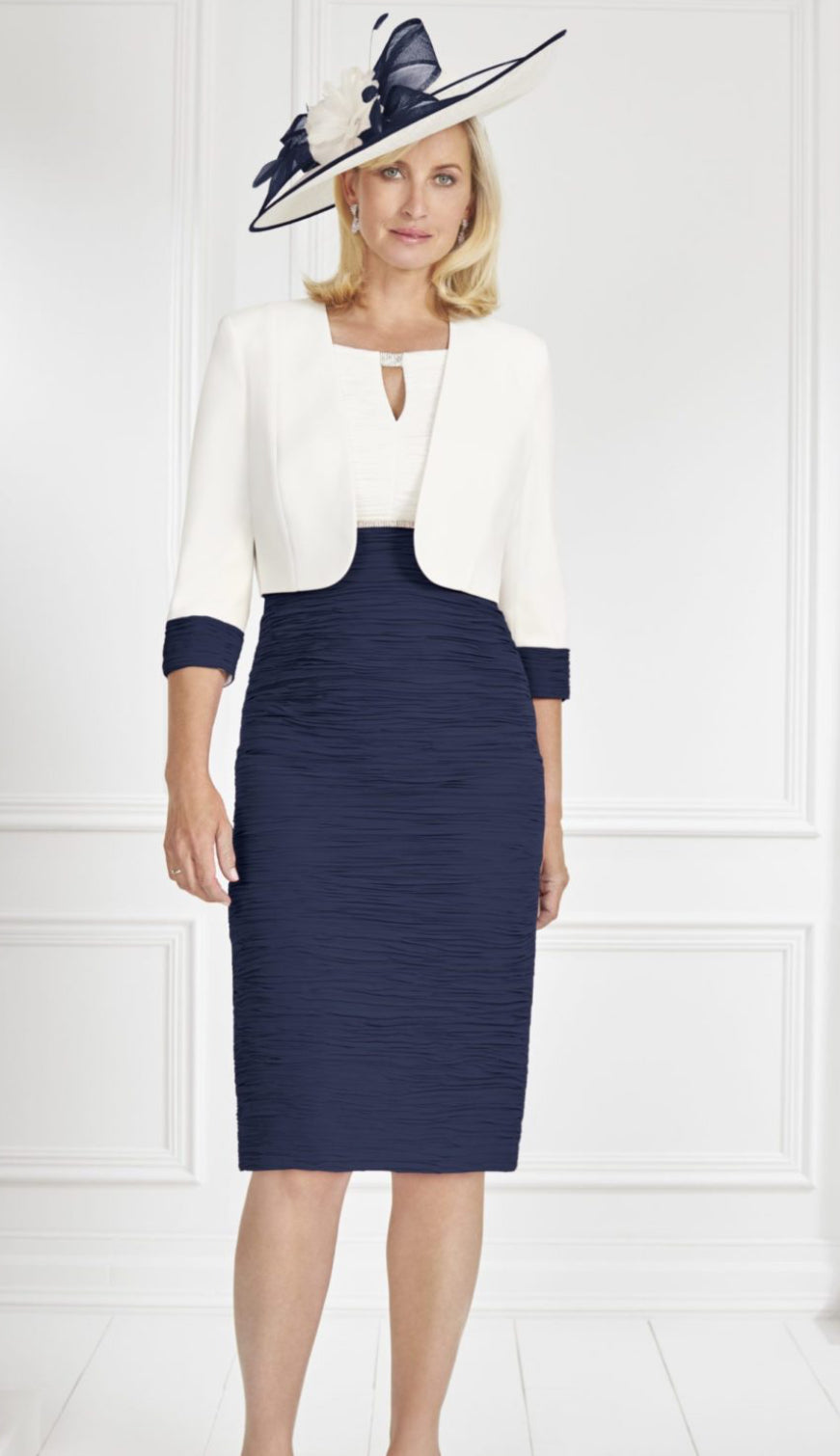 CONDICI DRESS AND JACKET STYLE 71056N COLOUR NAVY/CREAM