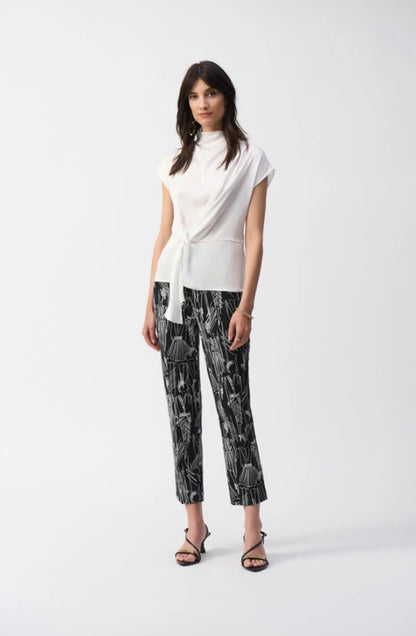 JOSEPH RIBKOFF PANT STYLE 251224 COLOUR BLACK/VANILLA