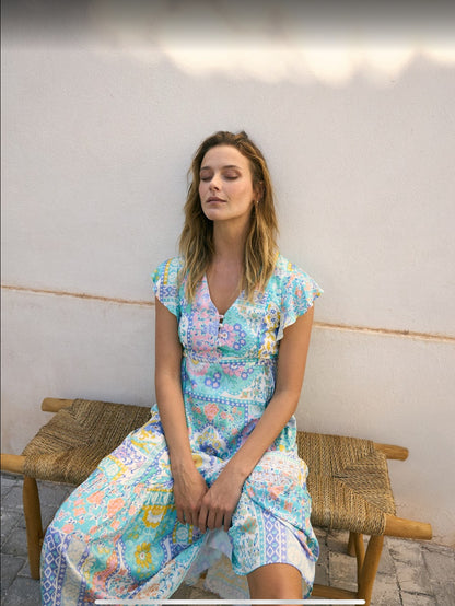 TINTA DRESS STYLE FORMENTERA COLOUR TURQUOISE