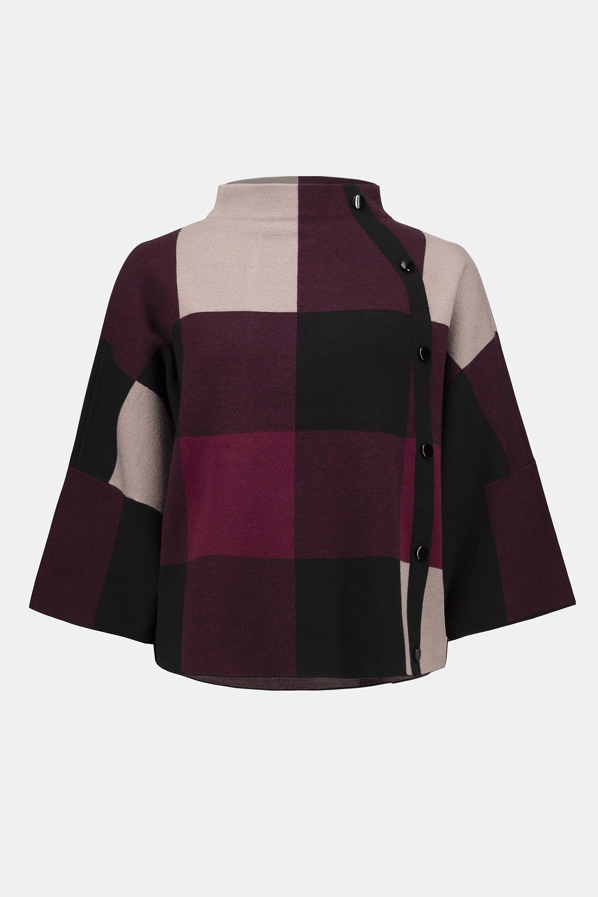JOSEPH RIBKOFF SWEATER STYLE 243948F25 COLOUR MERLOT/MULTI