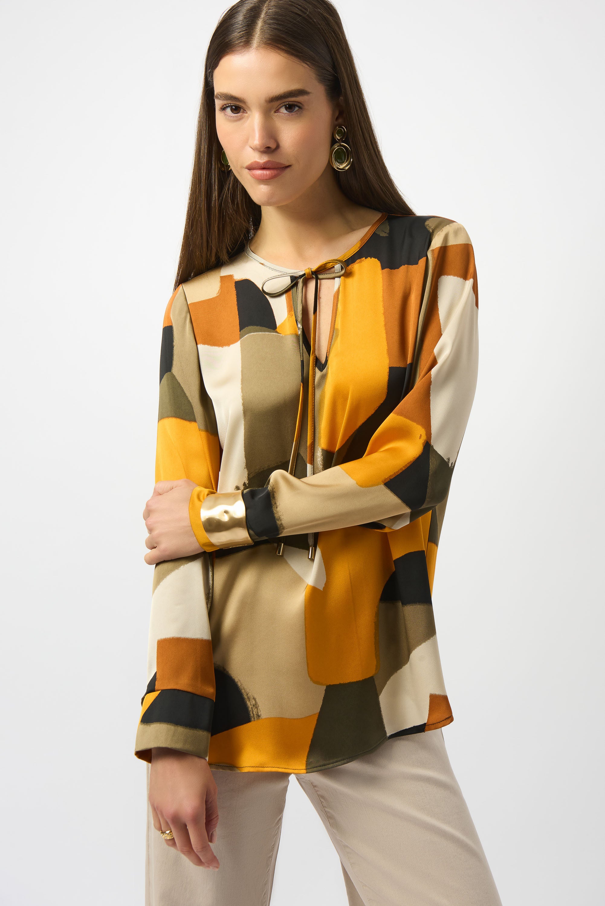 JOSEPH RIBKOFF TUNIC STYLE 253011 COLOUR BLACK/MULTI