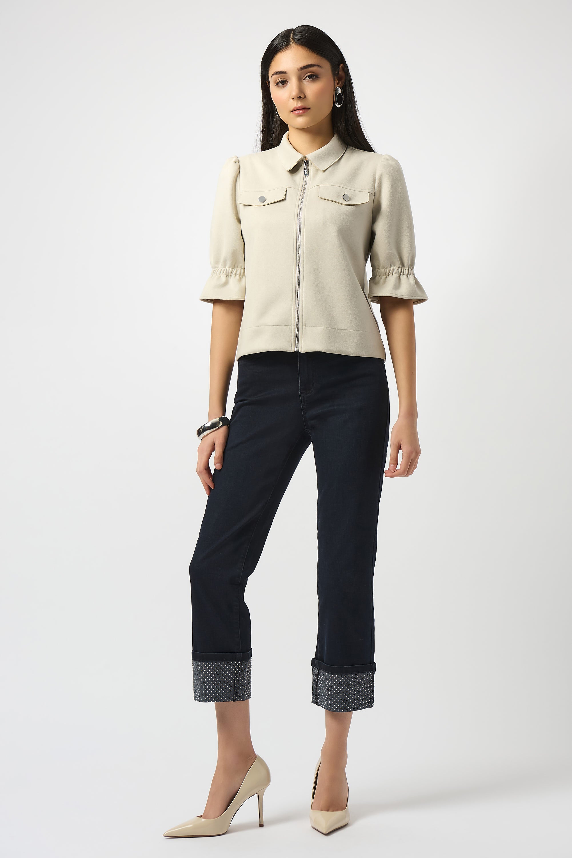 JOSEPH RIBKOFF JACKET STYLE 253159 COLOUR MOONSTONE