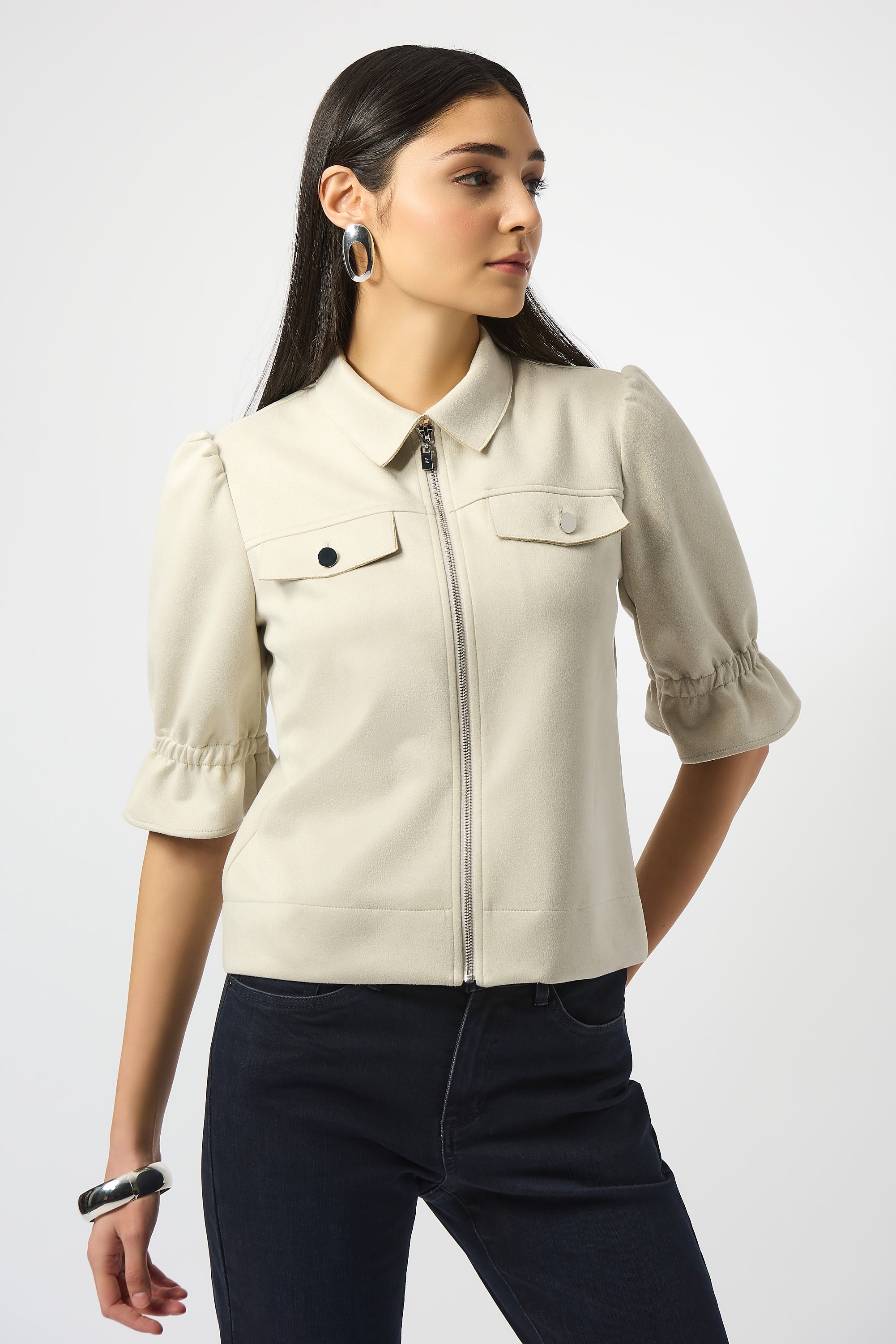JOSEPH RIBKOFF JACKET STYLE 253159 COLOUR MOONSTONE