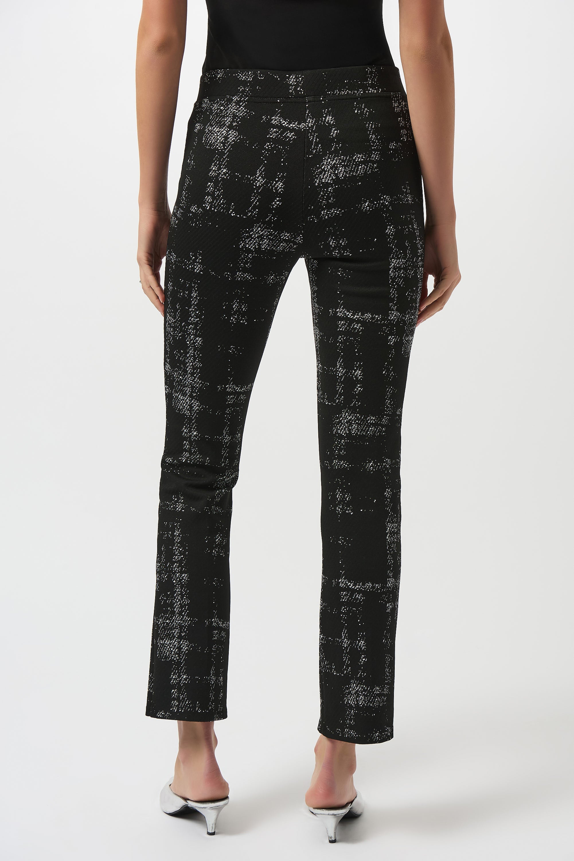 JOSEPH RIBKOFF PANT STYLE 253179 COLOUR BLACK/OFF-WHITE