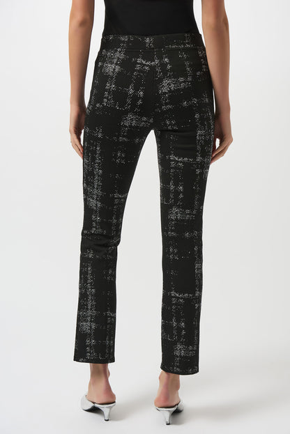 JOSEPH RIBKOFF PANT STYLE 253179 COLOUR BLACK/OFF-WHITE