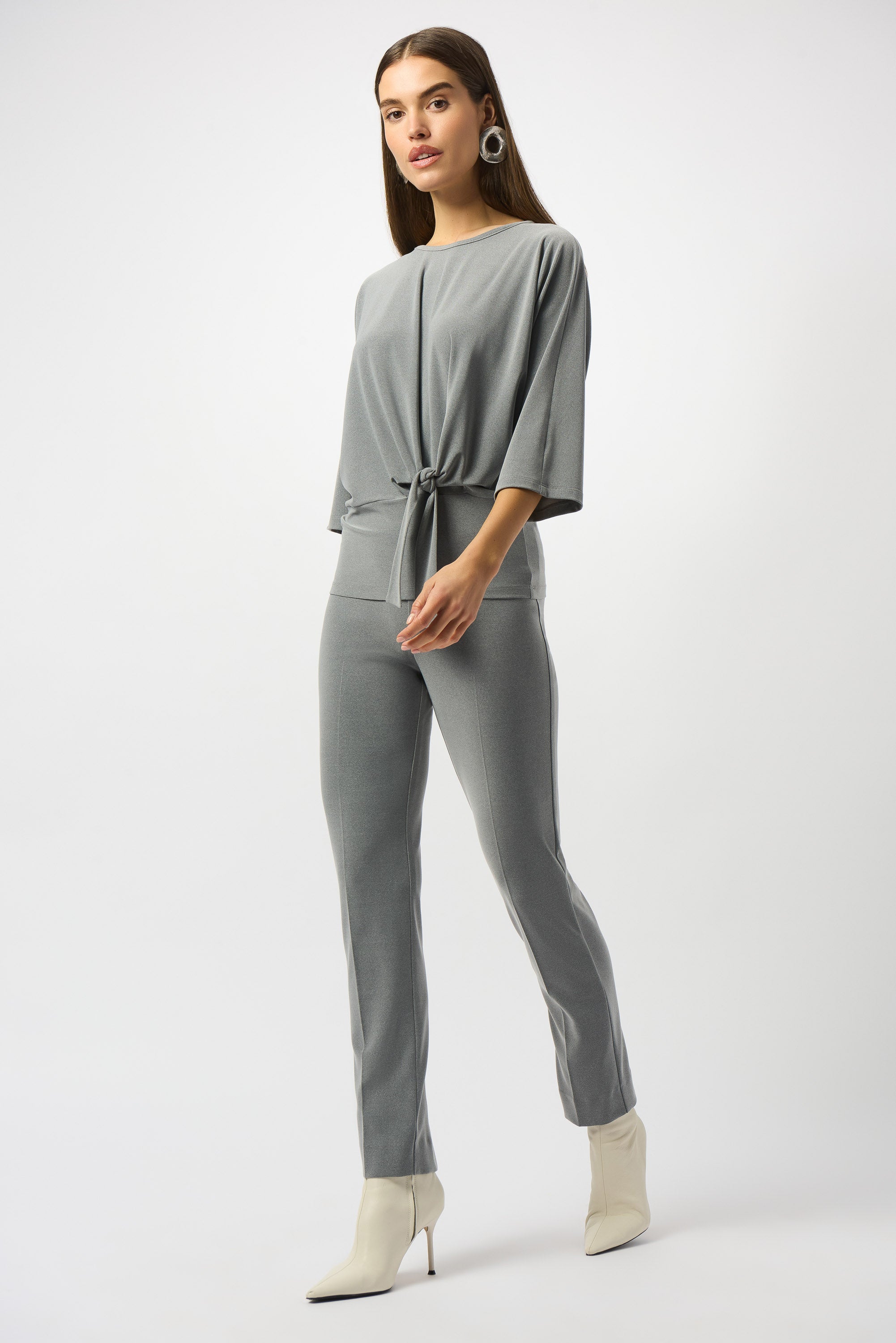 JOSEPH RIBKOFF PANT STYLE 253295 COLOUR GREY MELANGE