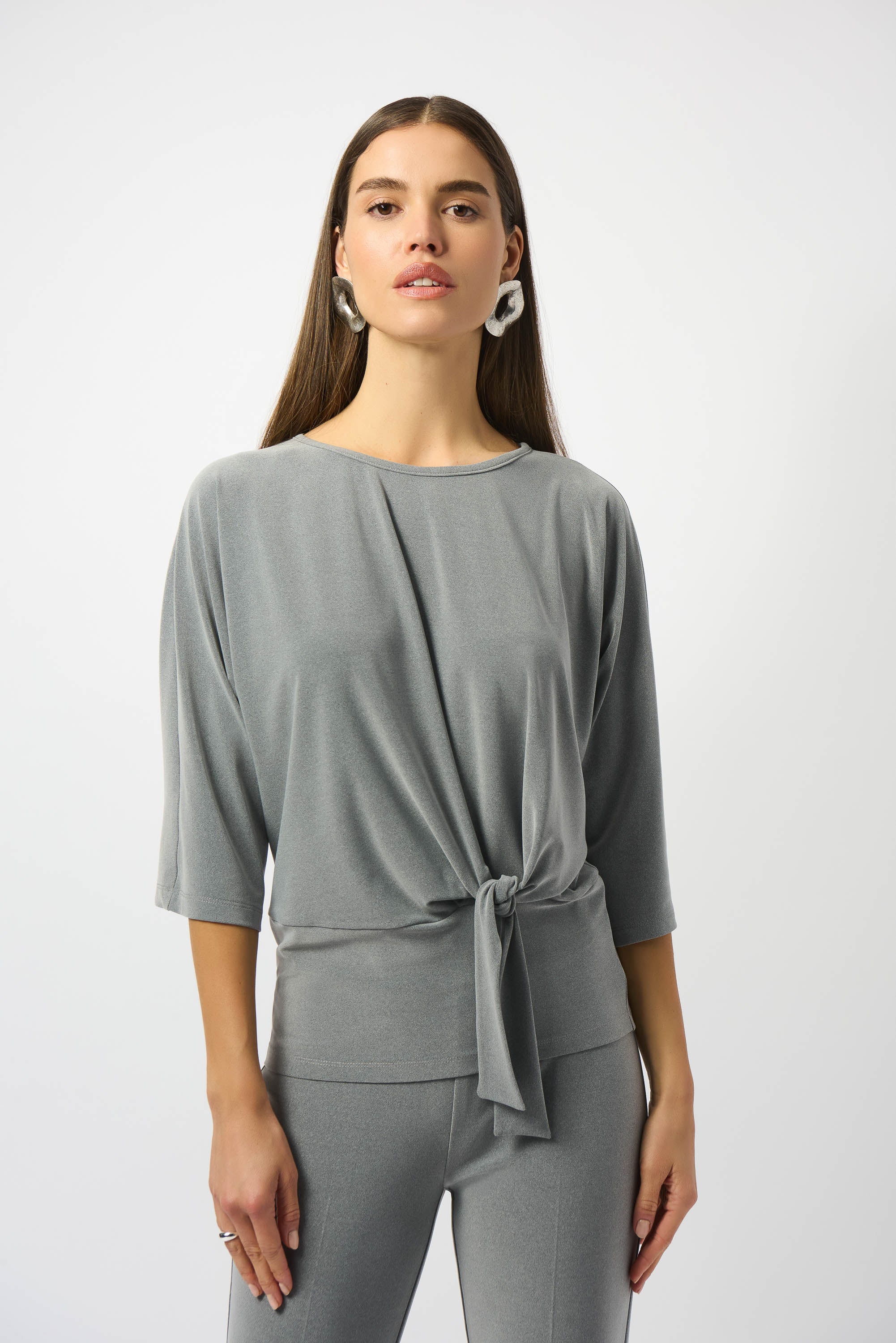 JOSEPH RIBKOFF TOP STYLE 253304 COLOUR GREY MELANGE