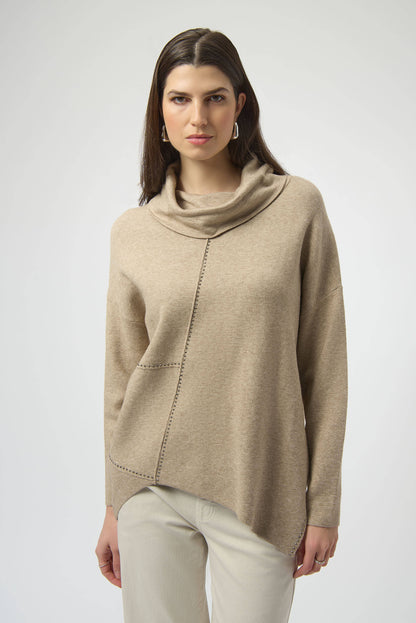 JOSEPH RIBKOFF TUNIC STYLE 253913 COLOUR OATMEAL MELANGE