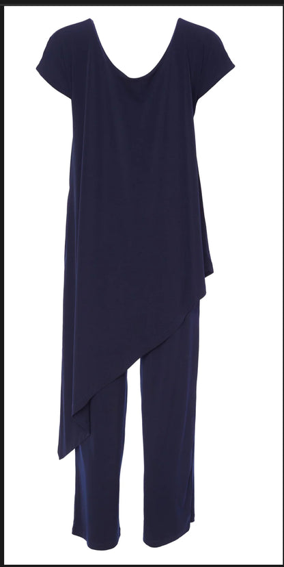 NAYA NAVY JUMPSUIT WITH OVERTOP | STYLE NAS24165