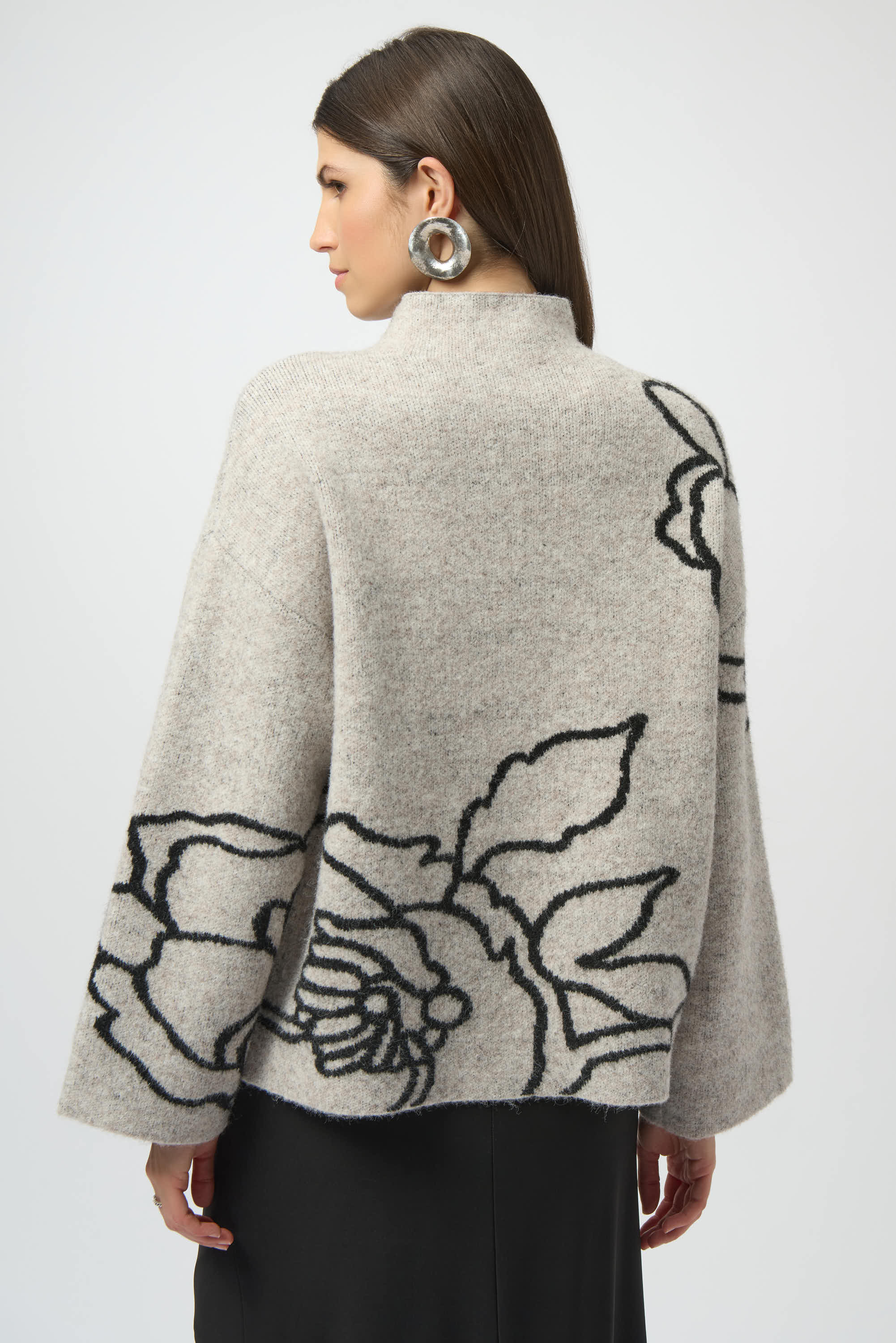 JOSEPH RIBKOFF SWEATER KNIT  FLORAL PRINT STYLE 254943