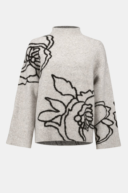 JOSEPH RIBKOFF SWEATER KNIT  FLORAL PRINT STYLE 254943