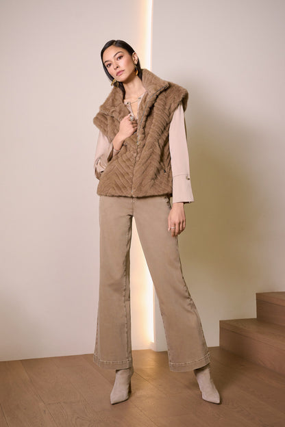 JOSEPH RIBKOFF PANT STYLE 254919 COLOUR FAWN