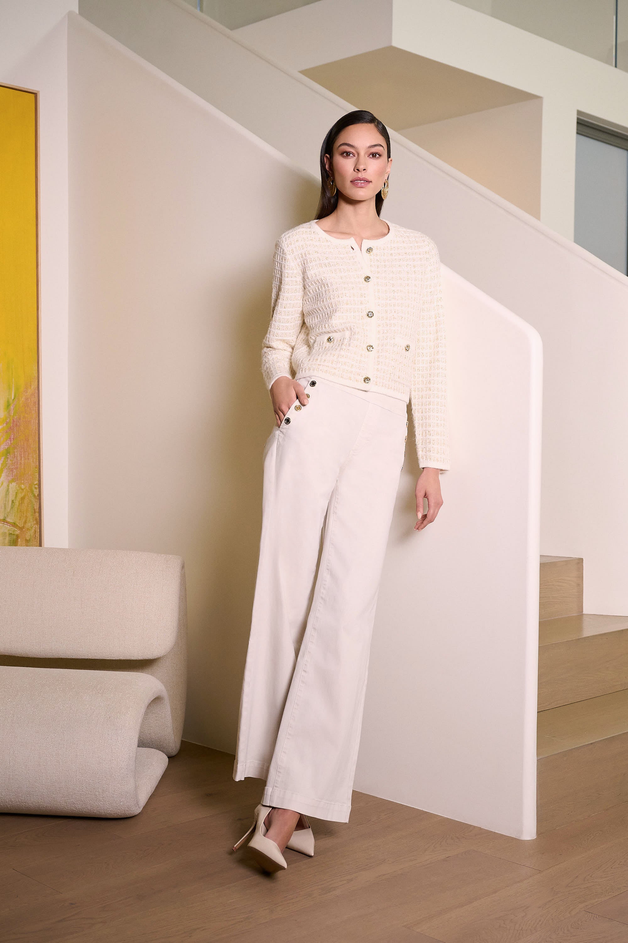 JOSEPH RIBKOFF PANT STYLE 254919 COLOUR BIRCH