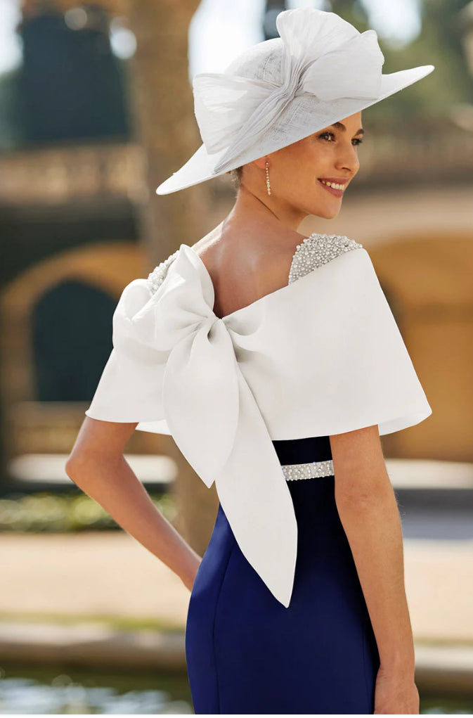 COUTURE CLUB DRESS STYLE 8G153 IN NAVY/IVORY