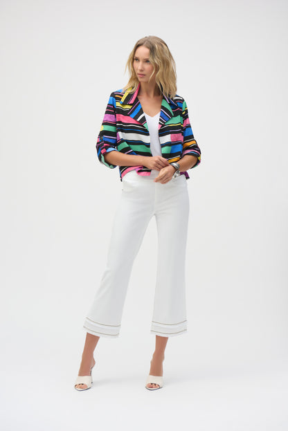 JOSEPH RIBKOFF STRETCH STRAIGHT CROP JEAN STYLE 252913 COLOUR WHITE
