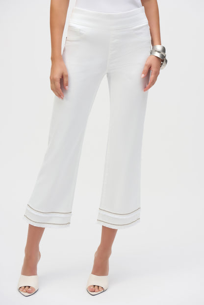 JOSEPH RIBKOFF STRETCH STRAIGHT CROP JEAN STYLE 252913 COLOUR WHITE