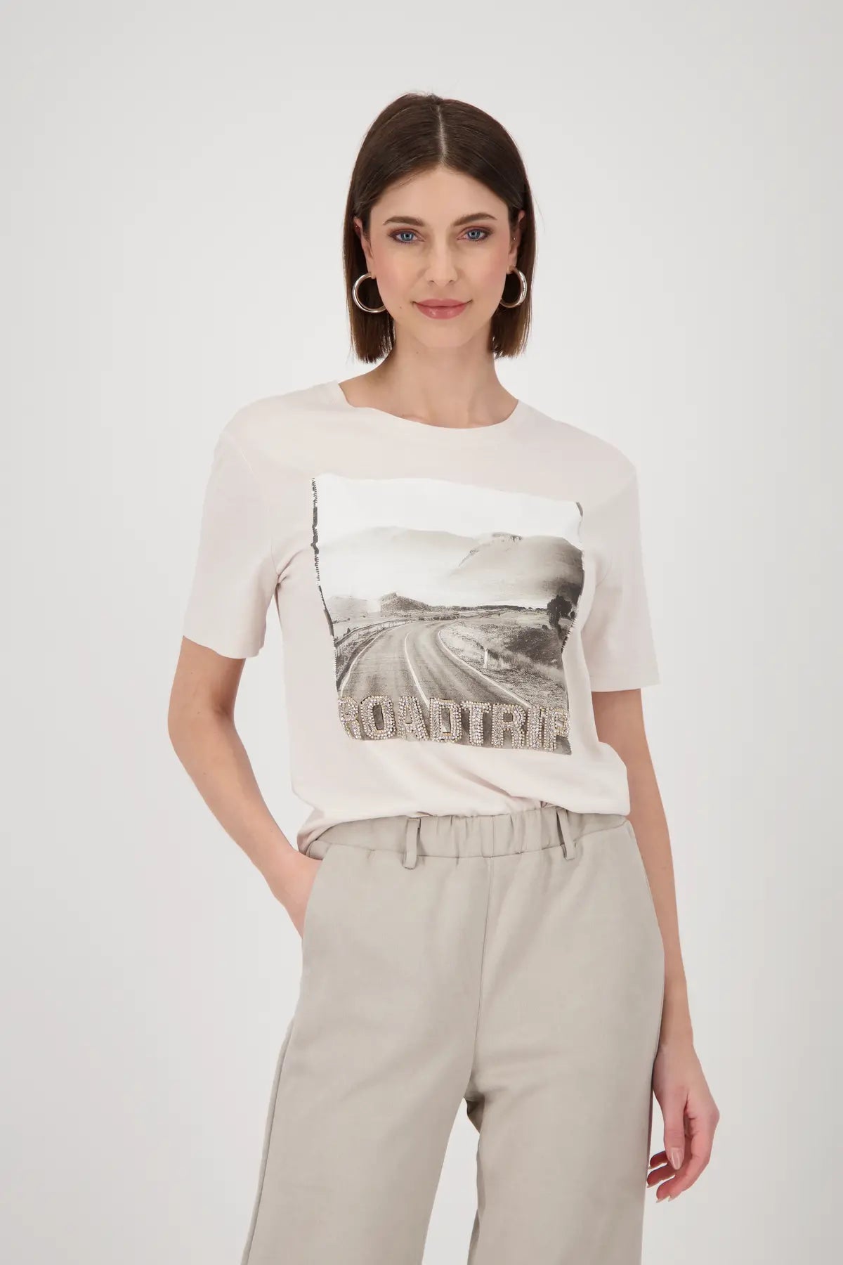 MONARI T-SHIRT STYLE 808934 COLOUR OAT MILK