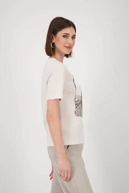 MONARI T-SHIRT STYLE 808934 COLOUR OAT MILK