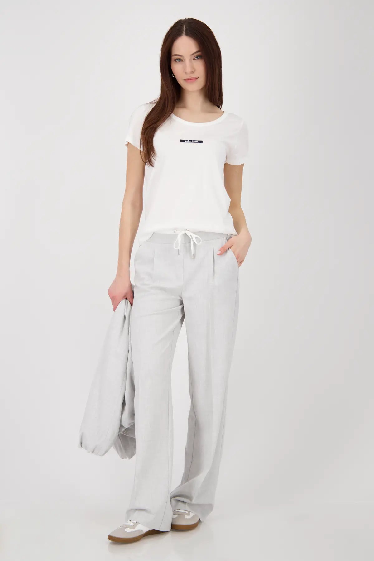 MONARI TROUSER STYLE 808751 COLOUR ASH GREY MELANGE