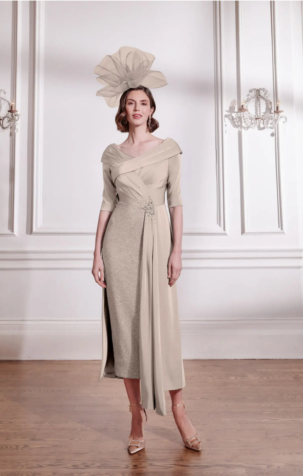 JOHN CHARLES DRESS STYLE 29289 COLOUR OYSTER