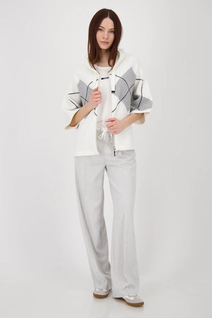 MONARI HOODED CARDIGAN STYLE 808916 COLOUR OFF-WHITE