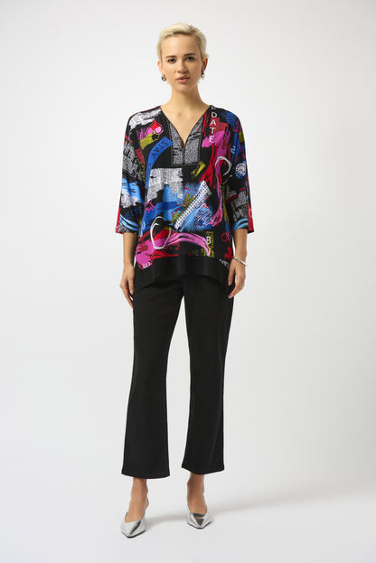 JOSEPH RIBKOFF MARGOT STRAIGHT LEG STRETCH JEANS STYLE 252926B25 COLOUR BLACK