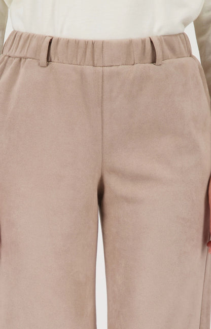 MONARI STRAIGHT LEG VELOUR TROUSER STYLE 808781 COLOUR TRUFFLE