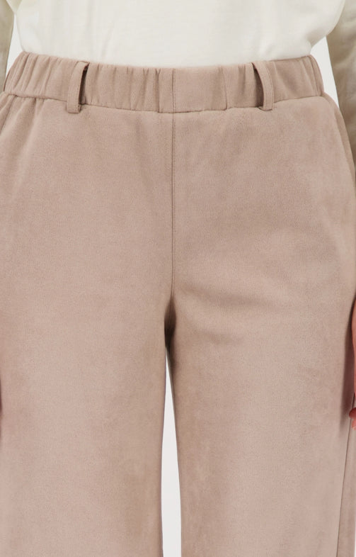 MONARI STRAIGHT LEG VELOUR TROUSER STYLE 808781 COLOUR TRUFFLE