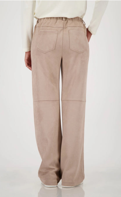 MONARI STRAIGHT LEG VELOUR TROUSER STYLE 808781 COLOUR TRUFFLE