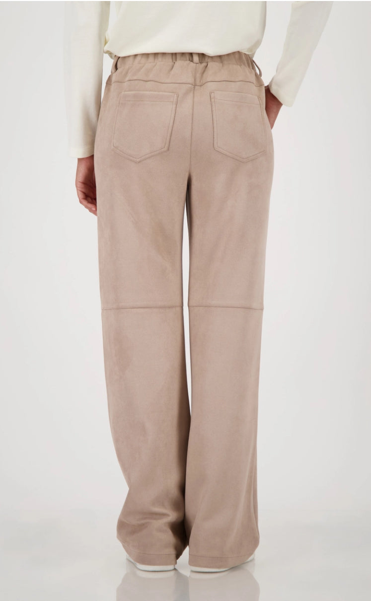 MONARI STRAIGHT LEG VELOUR TROUSER STYLE 808781 COLOUR TRUFFLE