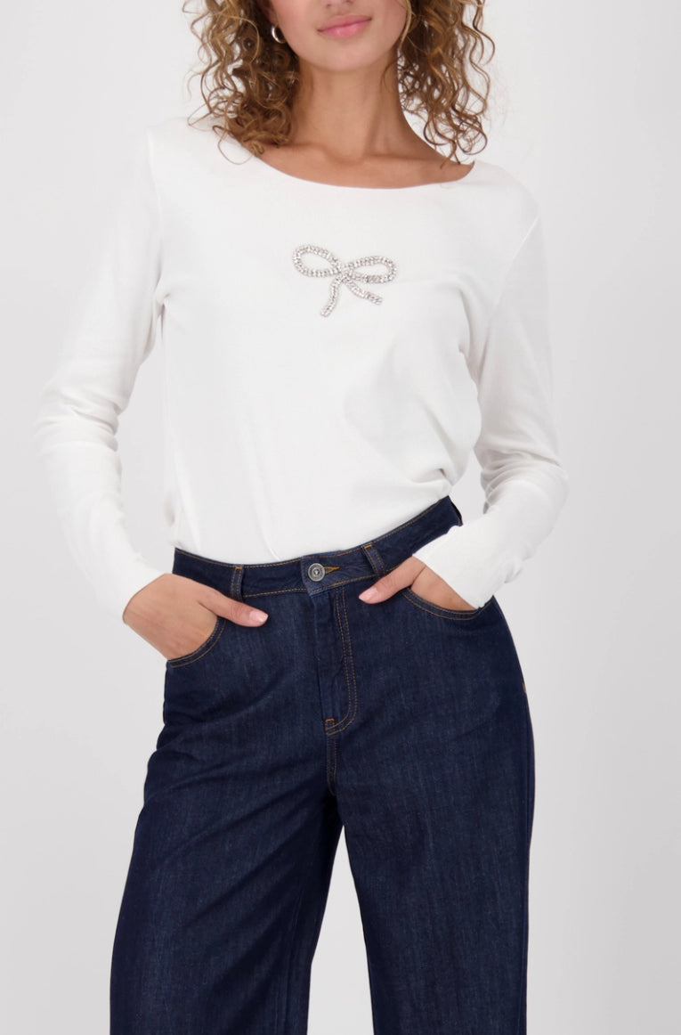 MONARI LONG SLEEVE  T-SHIRT STYLE 808841 COLOUR OFF-WHITE