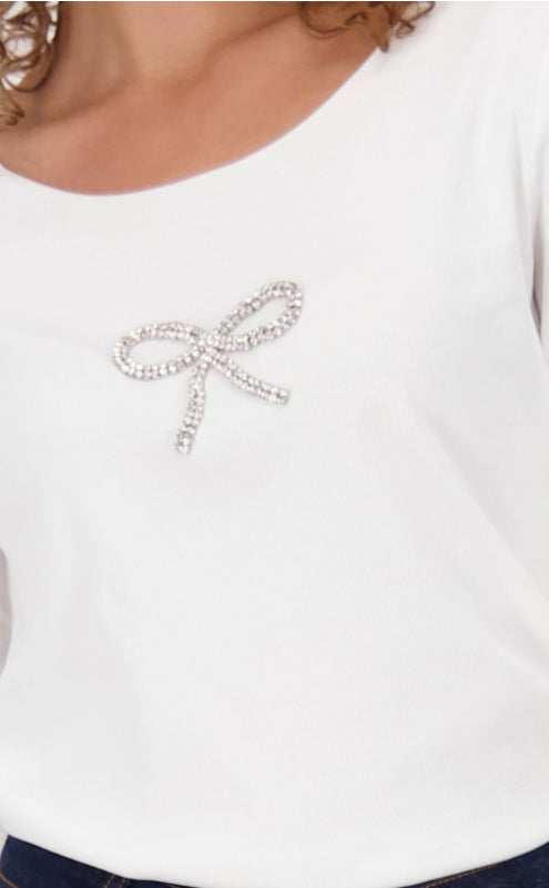 MONARI LONG SLEEVE  T-SHIRT STYLE 808841 COLOUR OFF-WHITE
