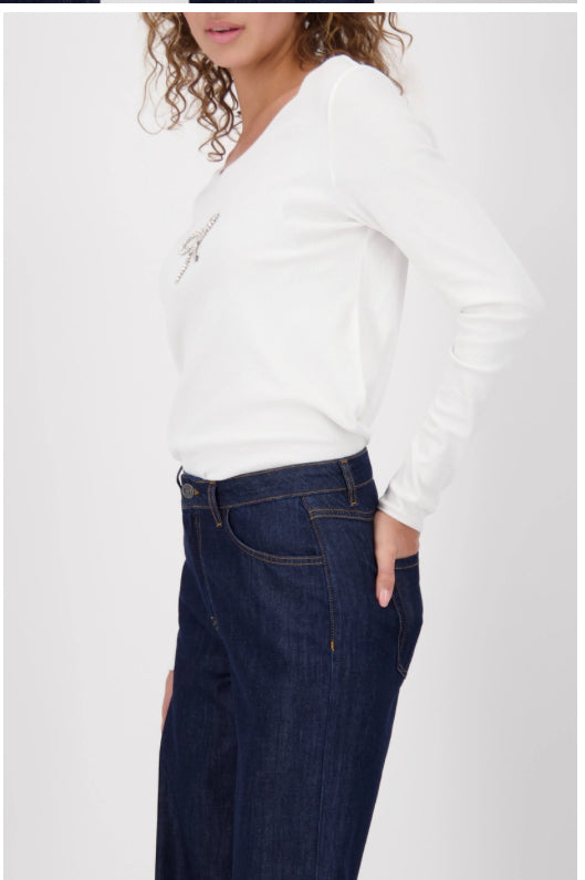 MONARI LONG SLEEVE  T-SHIRT STYLE 808841 COLOUR OFF-WHITE