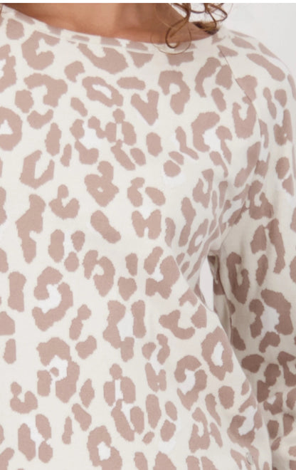 MONARI LEOPARD PRINT SWEATER STYLE 808961 COLOUR TRUFFLE PATTERN