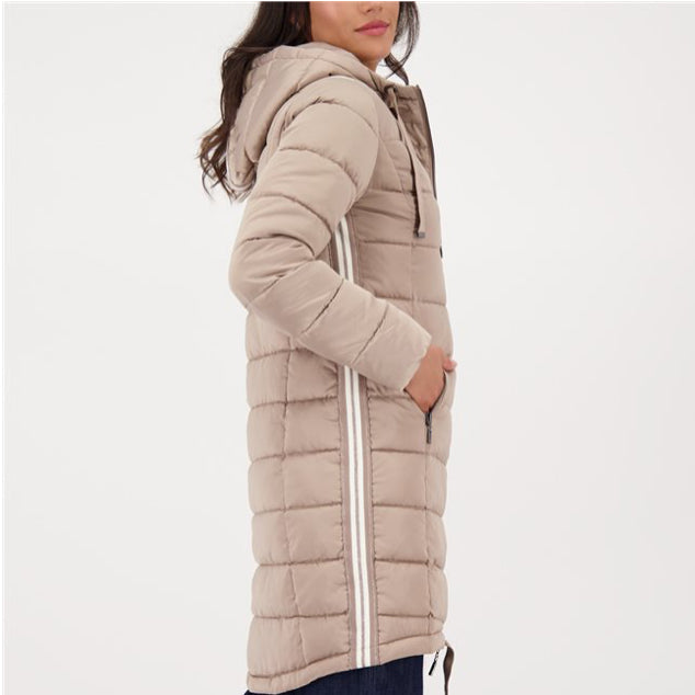 MONARI QUILTED COAT STYLE 809127 COLOUR TRUFFLE