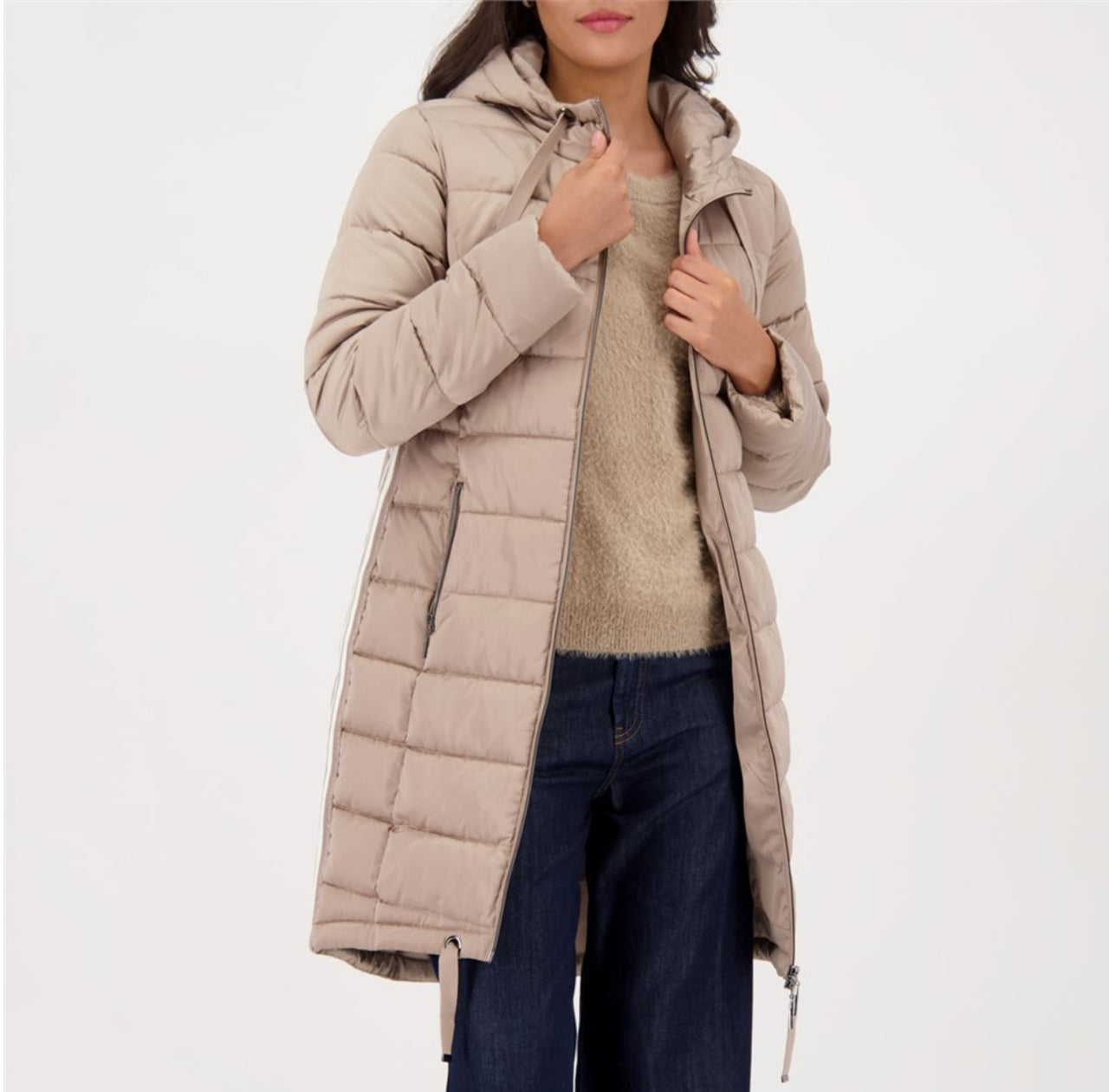 MONARI QUILTED COAT STYLE 809127 COLOUR TRUFFLE