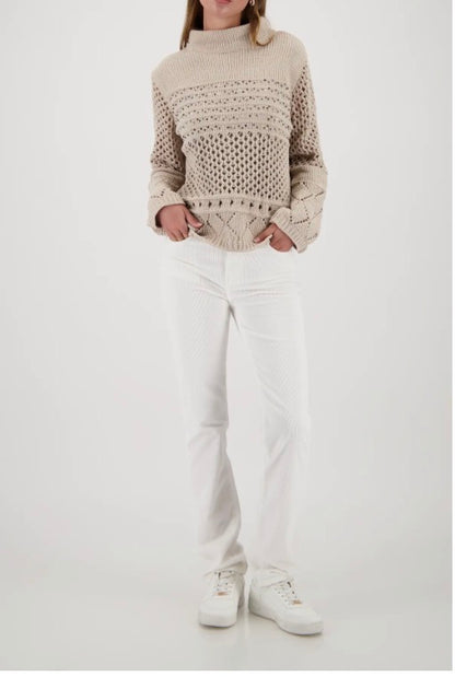 MONARI KNITTED SWEATER STYLE 809498 COLOUR LATTEMACCHIATO