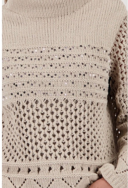 MONARI KNITTED SWEATER STYLE 809498 COLOUR LATTEMACCHIATO