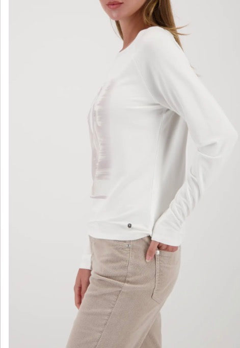 MONARI LONG SLEEVED SHIRT STYLE 809381 COLOUR OFF WHITE