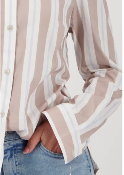 MONARI STRIPED SHIRT STYLE 809634 COLOUR LATTEMACCHIATO PATTERN