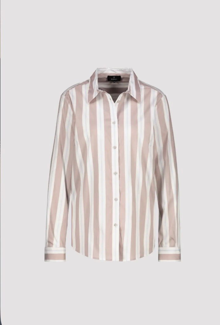 MONARI STRIPED SHIRT STYLE 809634 COLOUR LATTEMACCHIATO PATTERN
