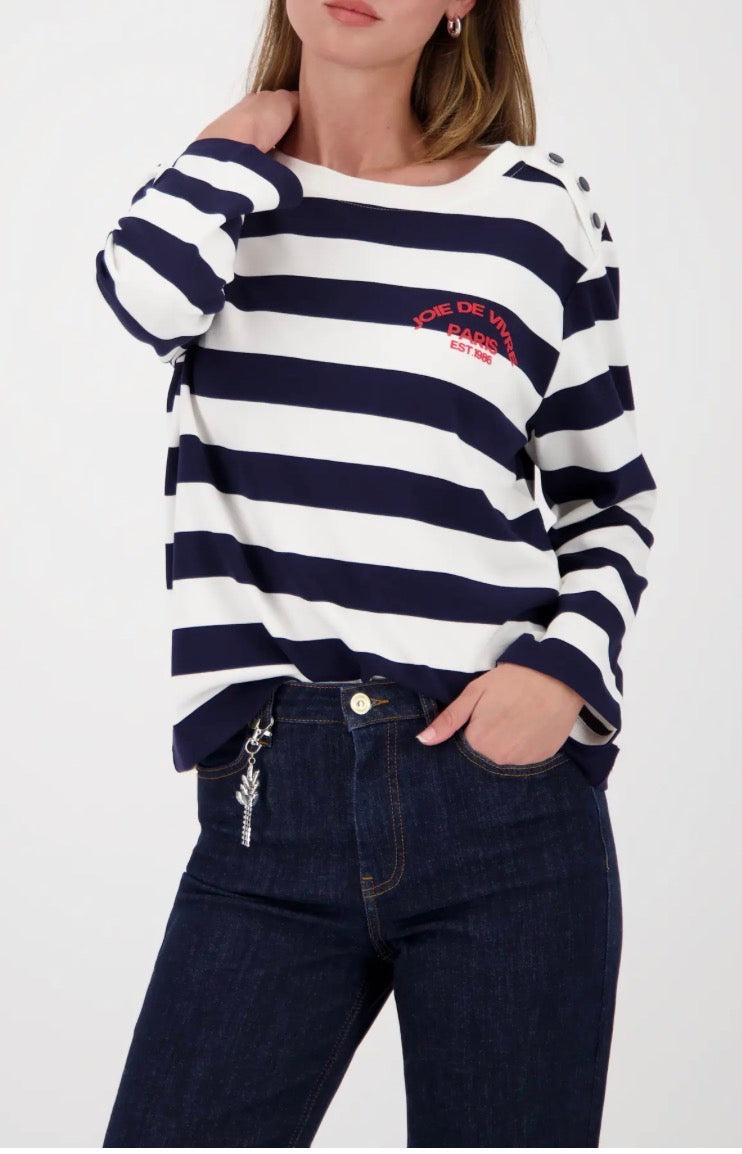 MONARI SWEATER STYLE 410080 COLOUR MARINE STRIPED