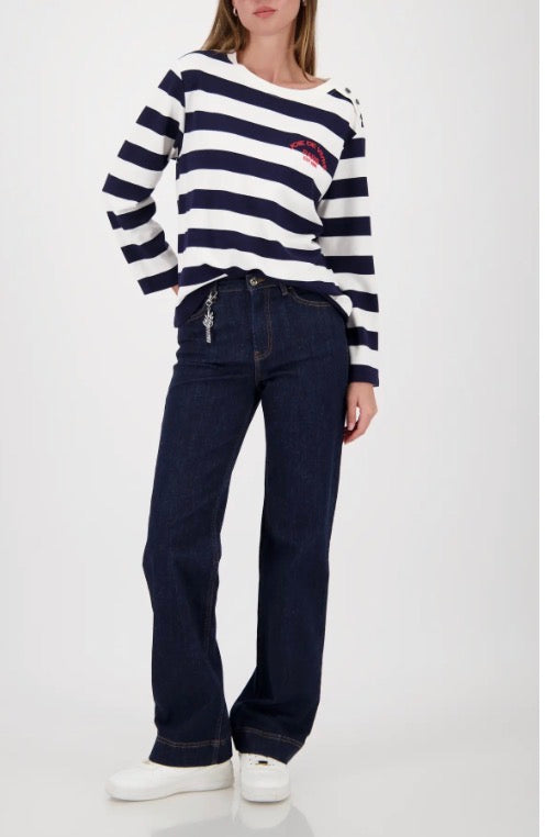 MONARI SWEATER STYLE 410080 COLOUR MARINE STRIPED