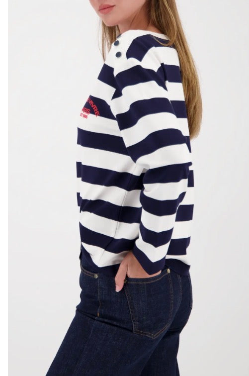 MONARI SWEATER STYLE 410080 COLOUR MARINE STRIPED