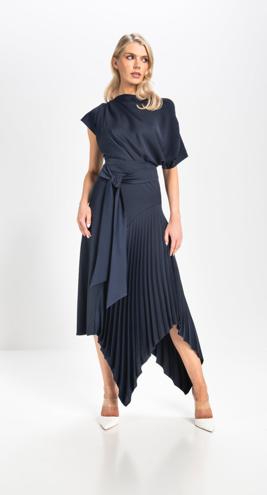 KEVAN JON MILA DRESS COLOUR NAVY