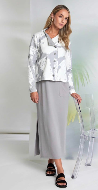 NAYA JERSEY DRESS STYLE NAS26114 COLOUR DOVE GREY