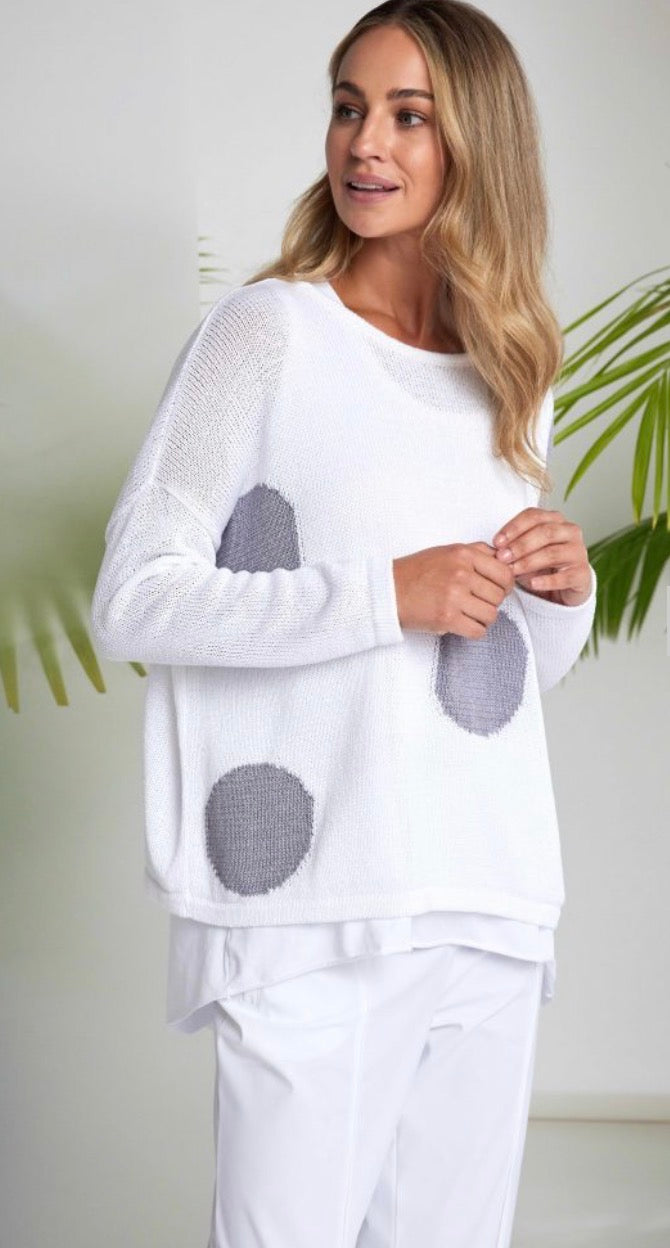 NAYA SWEATER STYLE NAS26142 COLOUR WHITE/DOVE
