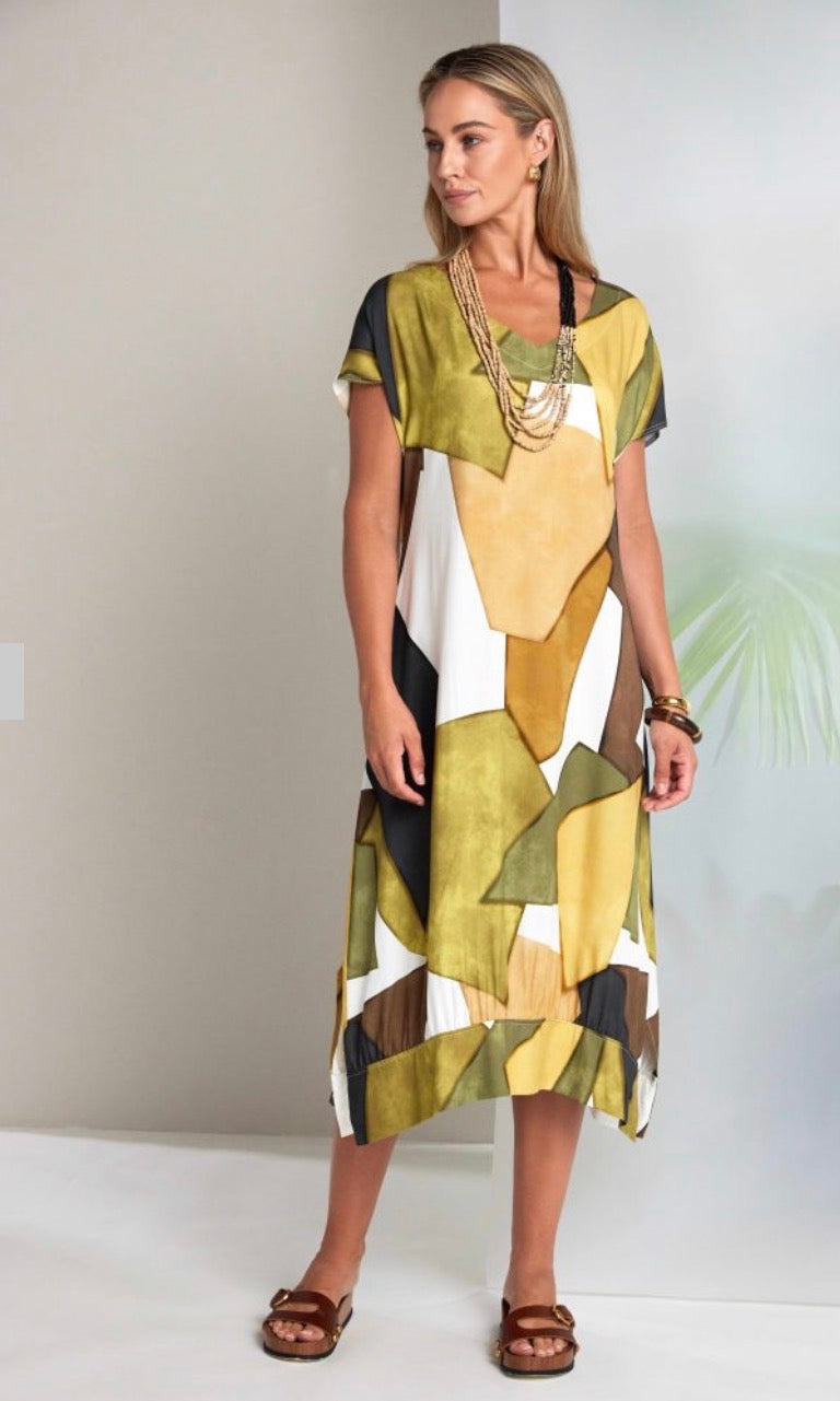 NAYA GRPHIC DRESS STYLE NAS26151 COLOUR MULTI