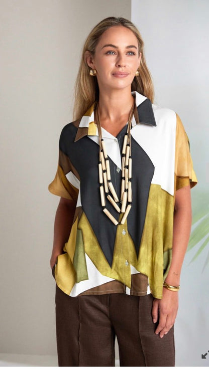 NAYA GRAPHIC TOP STYKE NAS26152 COLOUR MULTI